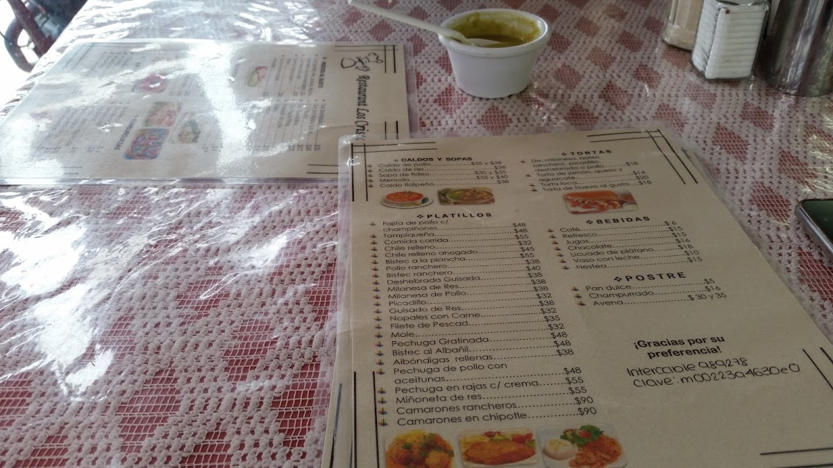 Los Cristales Restaurant Menu - Image 3